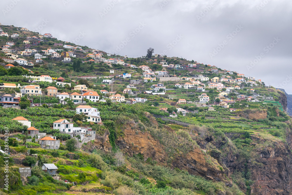 Amazing view on the northern coast by the Atlantic, Boaventura, Ponta Delgada, Madeira Island, Portugal, Europe