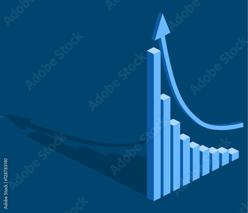 Isometric flat 3D concept web vector element chart.