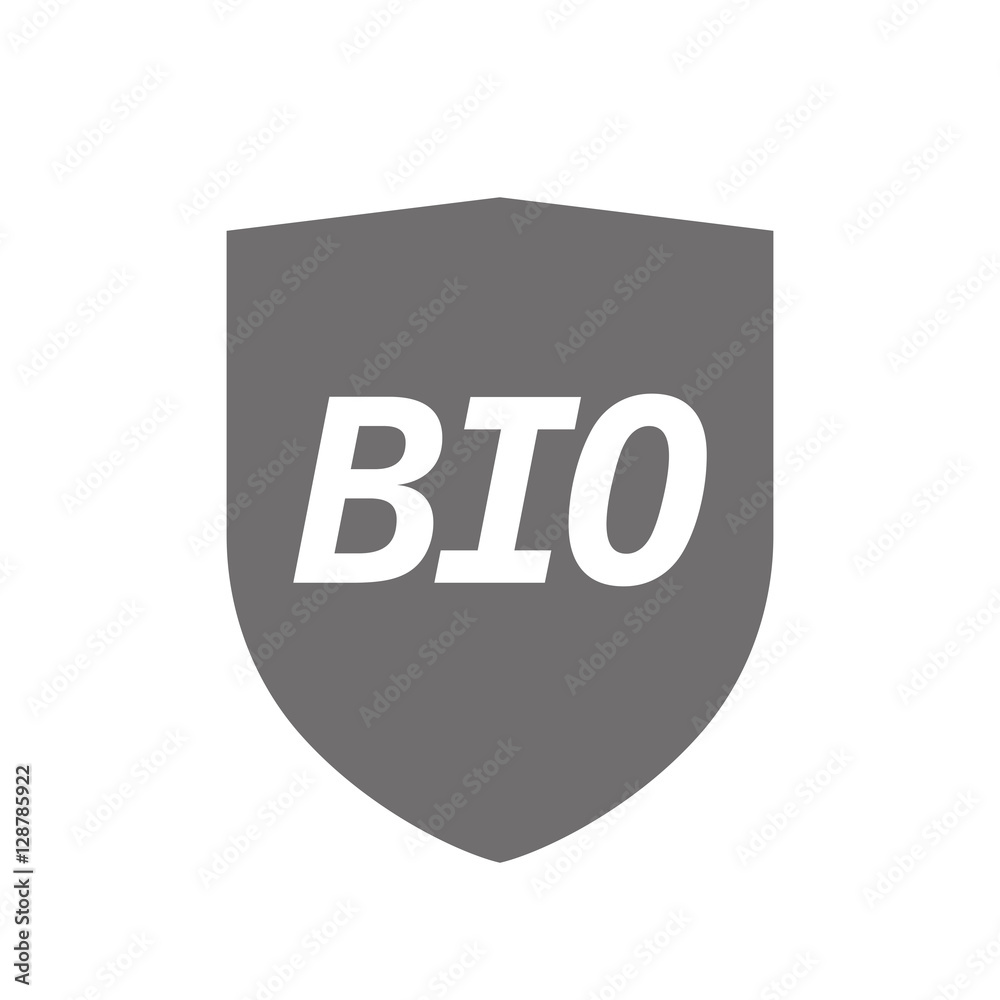 Isolated shield with the text BIO Isolated shield with the text BIO