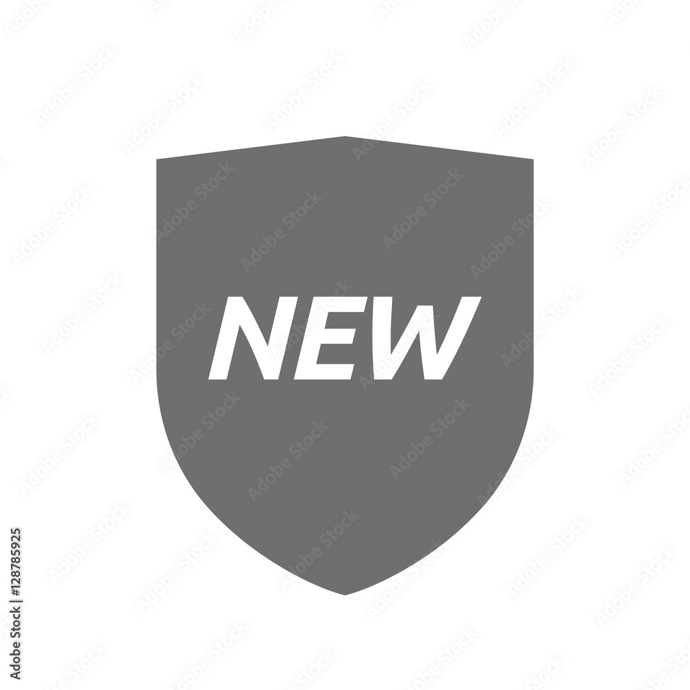 Isolated shield with the text NEW Isolated shield with the text NEW