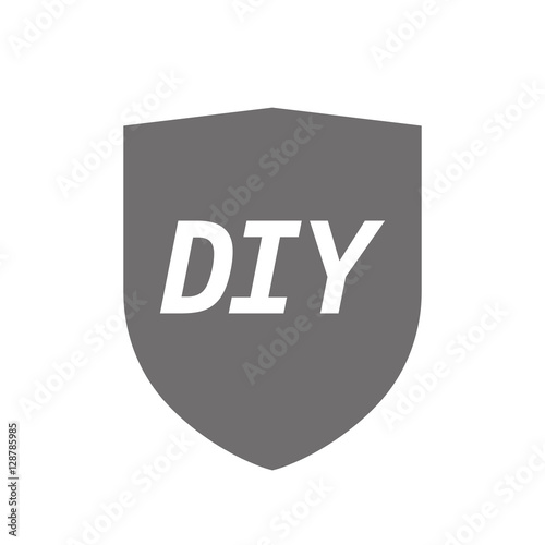 Isolated shield with    the text DIY