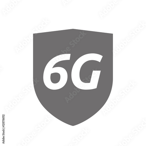 Isolated shield with    the text 6G
