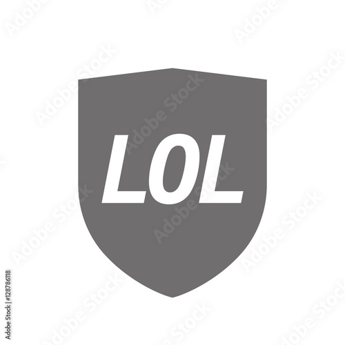 Isolated shield with    the text LOL