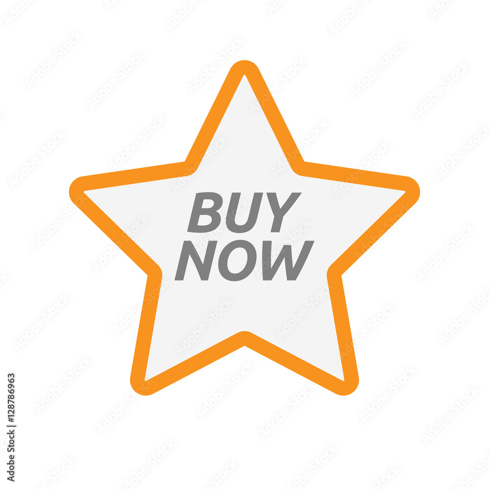 Isolated star icon with the text BUY NOW Isolated star icon with the text BUY NOW