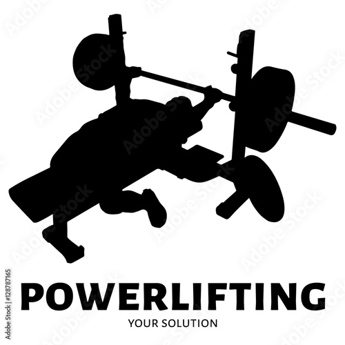 Powerlifting vector logo. A logo in the shape of a powerlifter