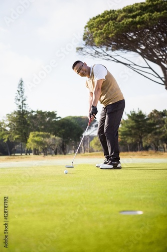 Sportsman playing golf