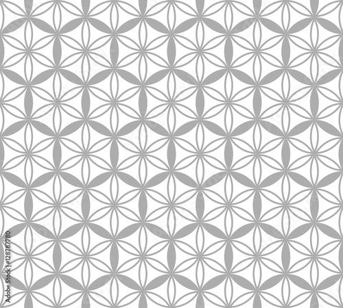 Seamless pattern from gray flowers.