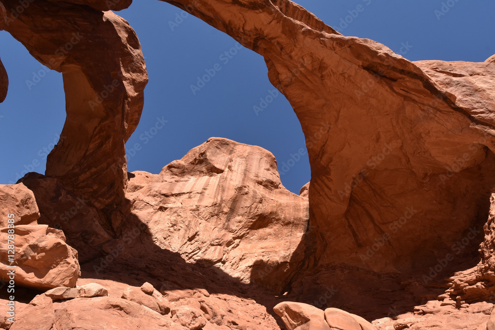 Double Arch at Arches National Park in Moab, Utah USA