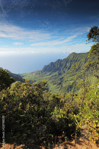The beautiful Kalalau valley on the island of Kauai, Hawaii