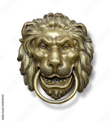 old style lion's head knocker
