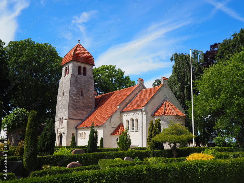 Danish village church and cemetery