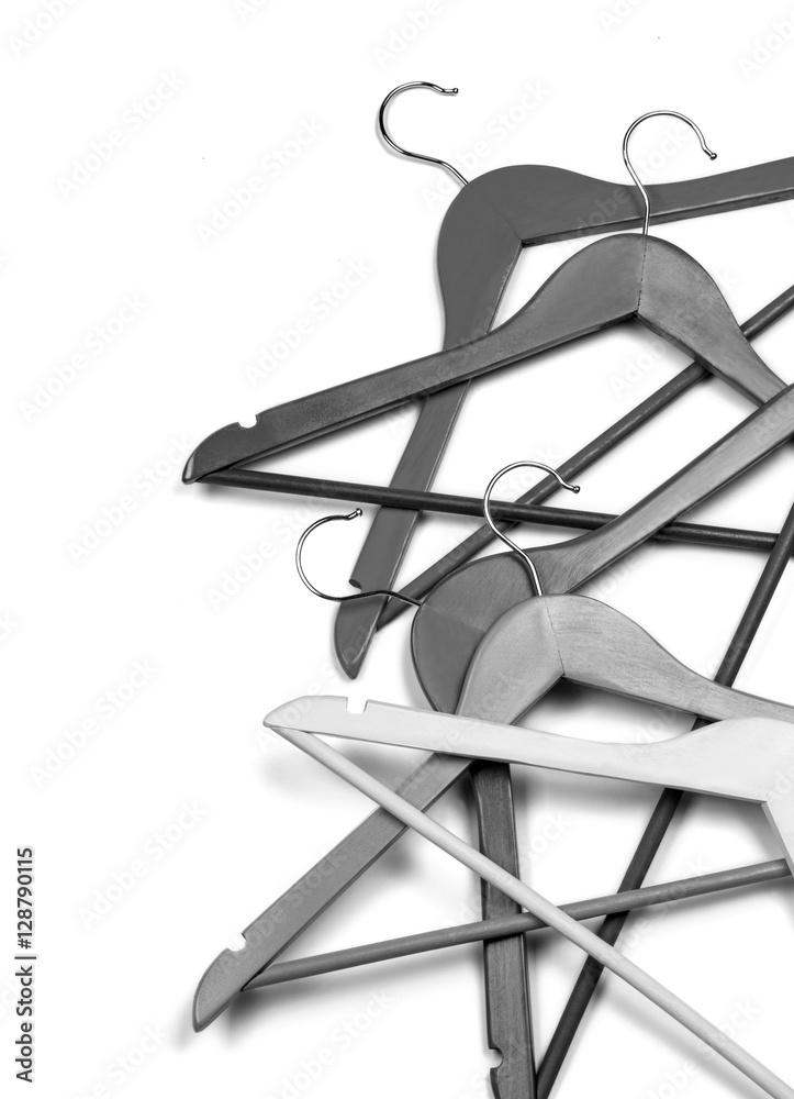 Hangers isolated on white