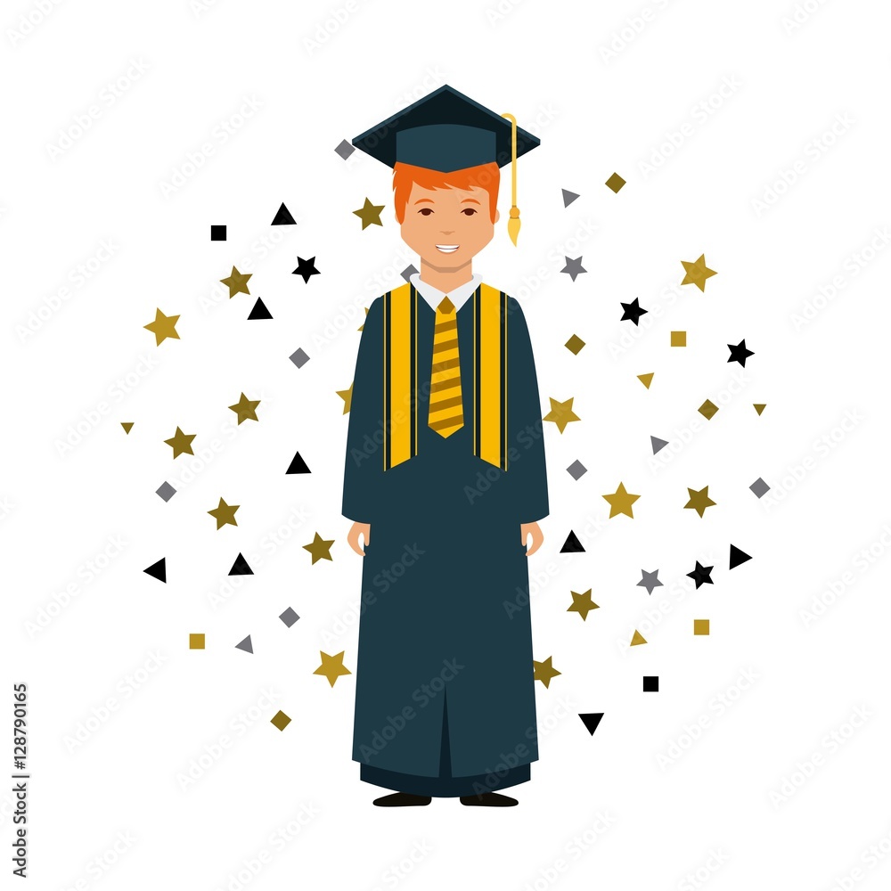 Cap And Gown Cartoon