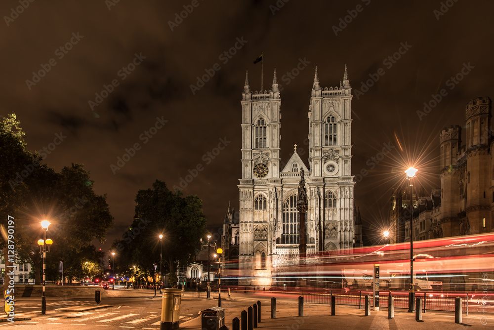 Westminster Abbey London by night