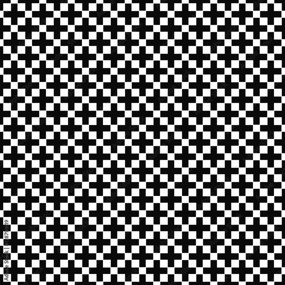 Seamless black and white greek cross pattern Seamless black and white greek cross pattern