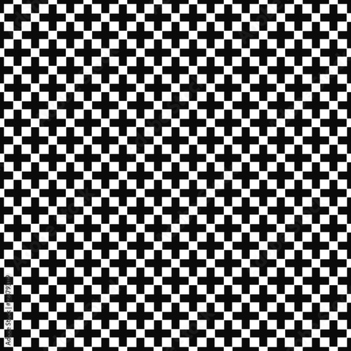 Seamless black and white greek cross pattern