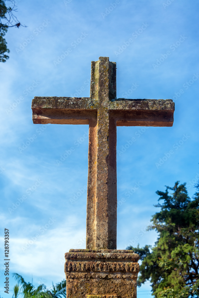 Stone Cross in Barichara
