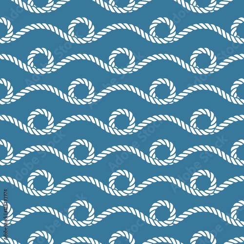Seamless nautical rope pattern