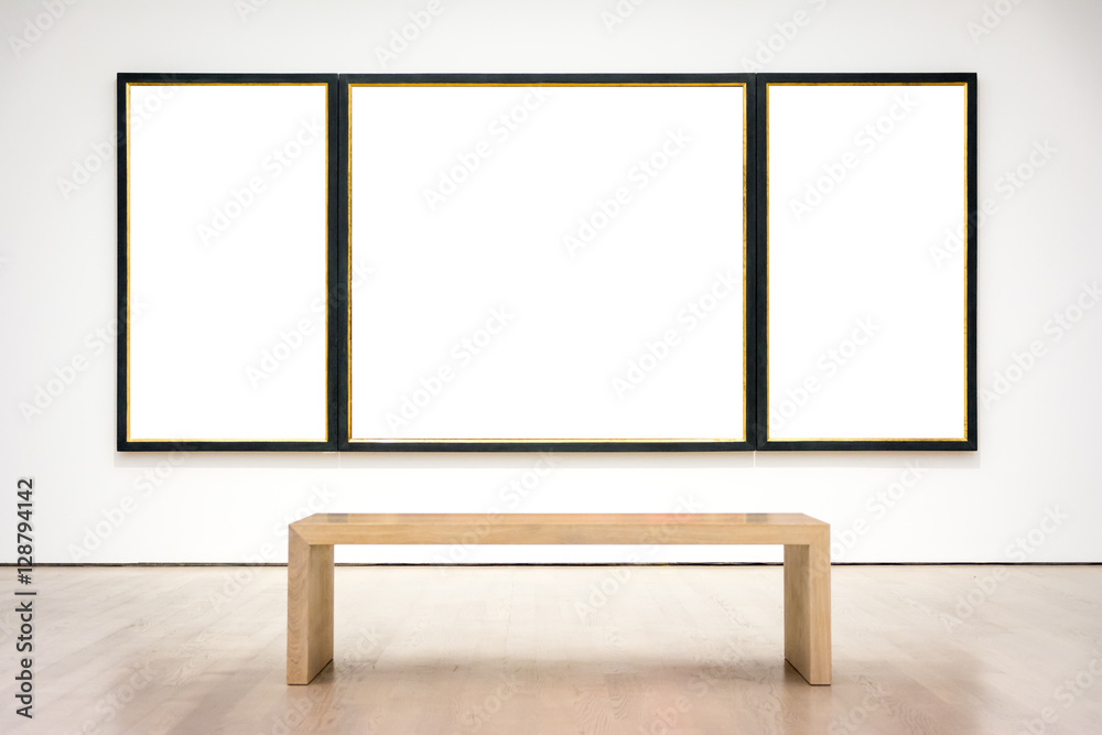 Modern Art Museum Frame WallIsolated White