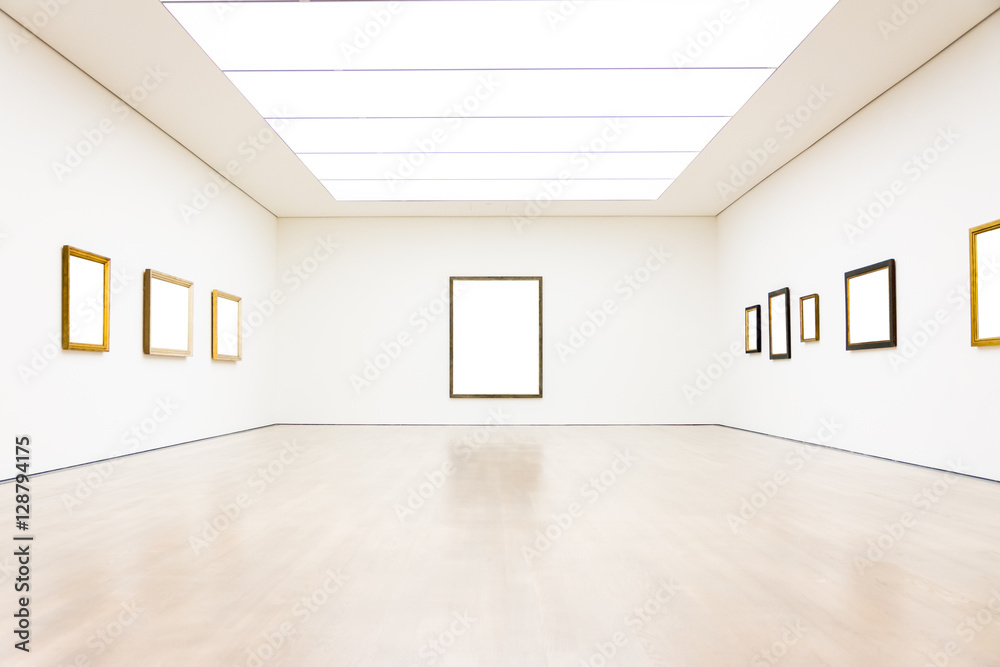 Modern Art Museum Frame WallIsolated White Modern Art Museum Frame WallIsolated White