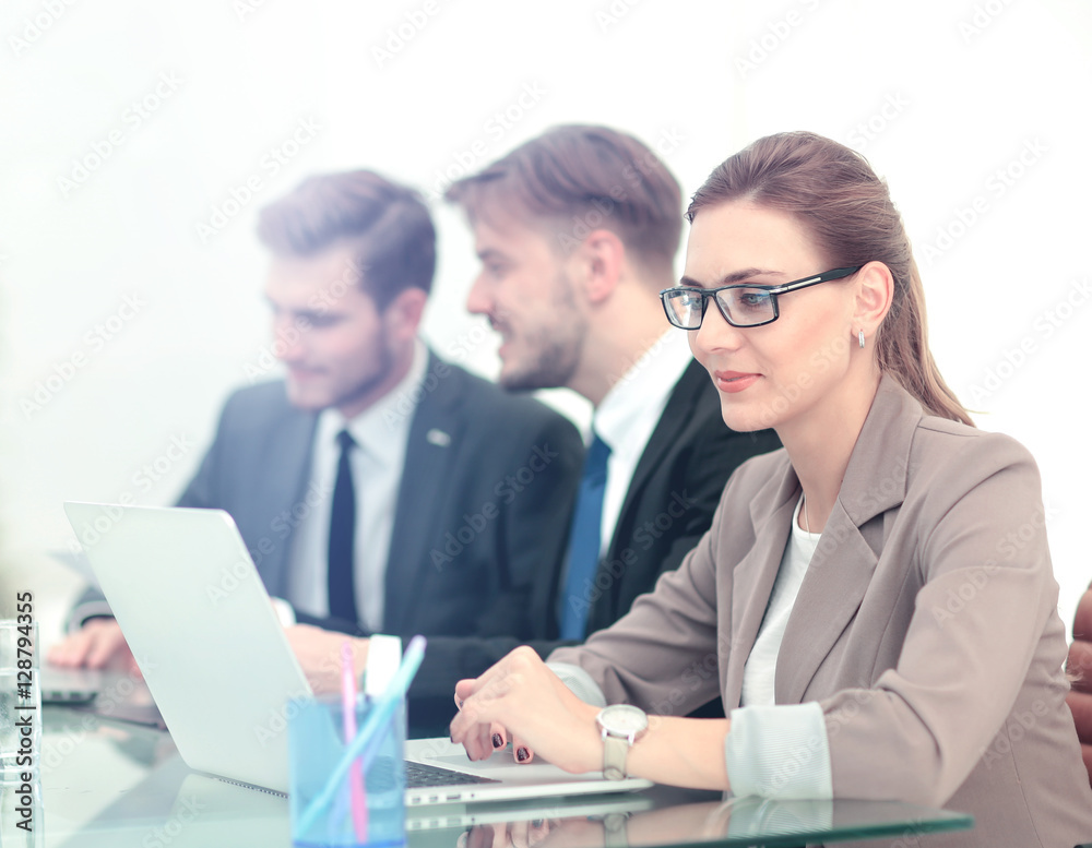 Successful business group working at the office Successful business group working at the office