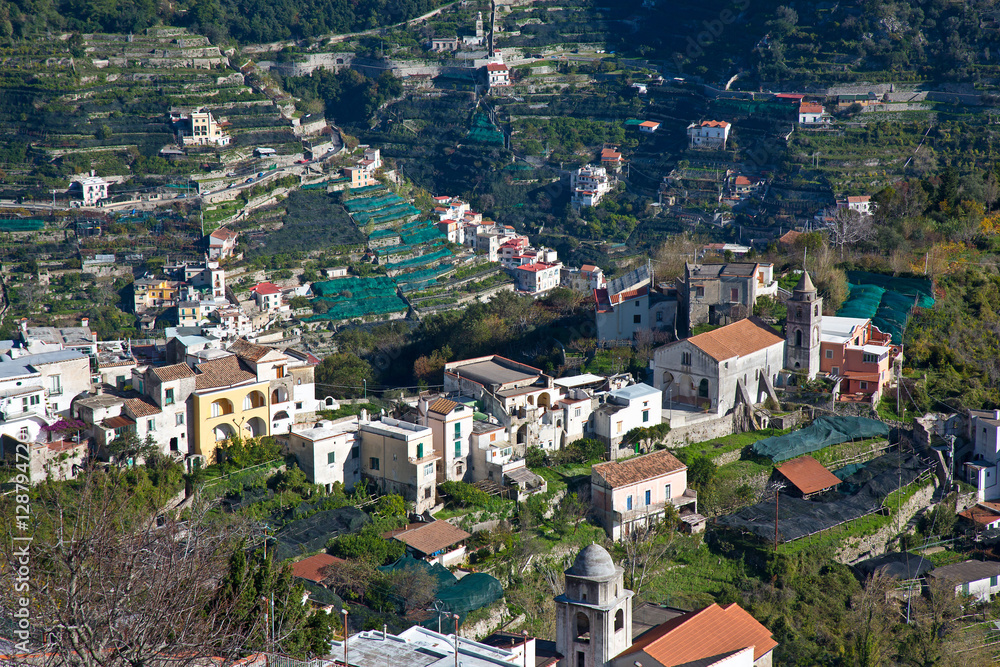 Aerial view of Amalfi coast