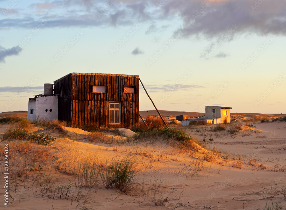 Uruguay, Rocha Department, Cabo Polonio, Sunrise at dunes. Uruguay, Rocha Department, Cabo Polonio, Sunrise at dunes.