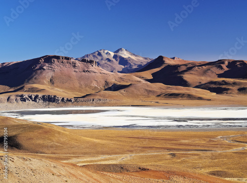 Laguna Morejon and Volcano Uturuncu photo