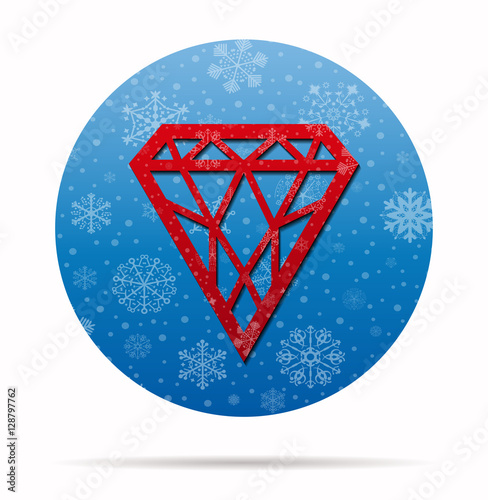 jewel christmas icon in circle