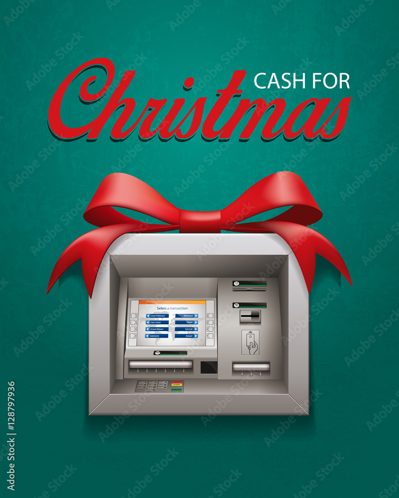 Fotografie Christmas cash - ATM concept