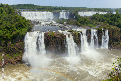 Iguazu Falls. Natural Wonder of the World. The majestic beauty  the waterfalls