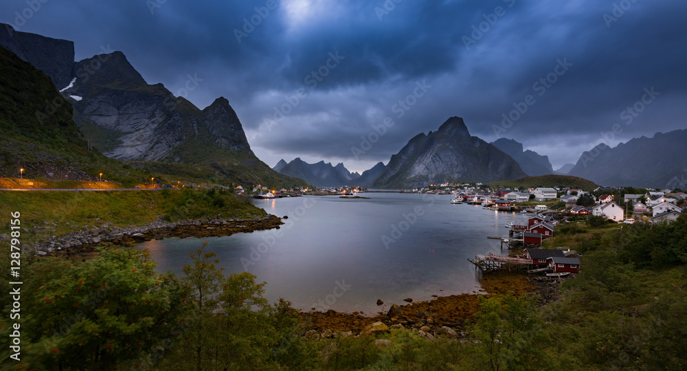 View from Reine after Sunset, Lofoten, Norway