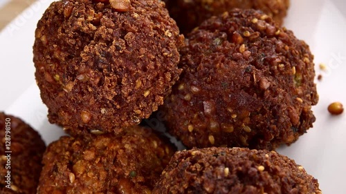 Fried Falafel as not loopable roating 4K UHD footage