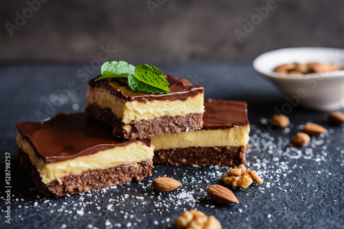 Traditional Canadian Nanaimo bars