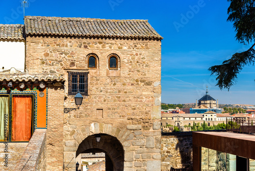 The Gate Bab al-Mardum, or Puerta de Valmardon, in Toledo, Spain photo