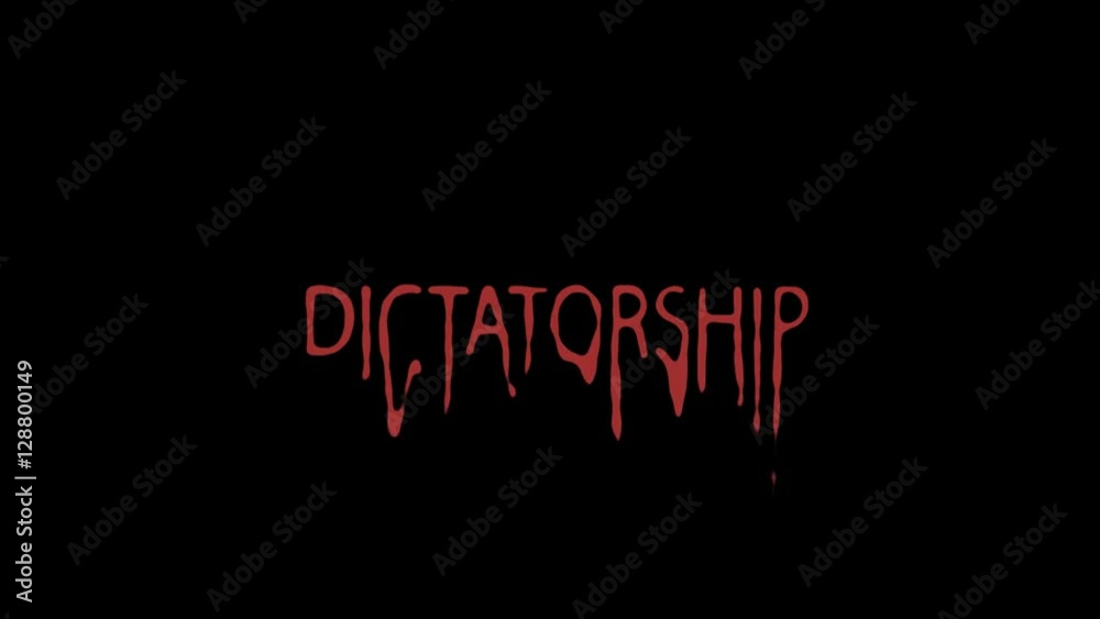 The Word Dictatorship Bleeding in Alpha Channel The Word Dictatorship Bleeding in Alpha Channel
