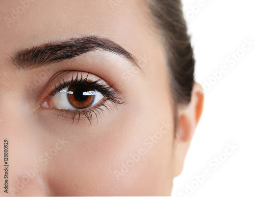 Women face on white backgro...