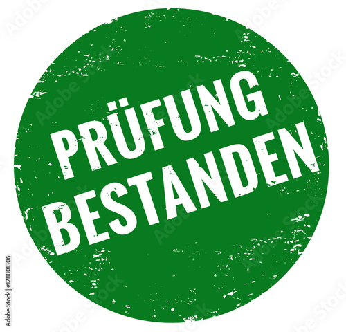 prüfung bestanden stempel grün