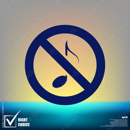No music sign
