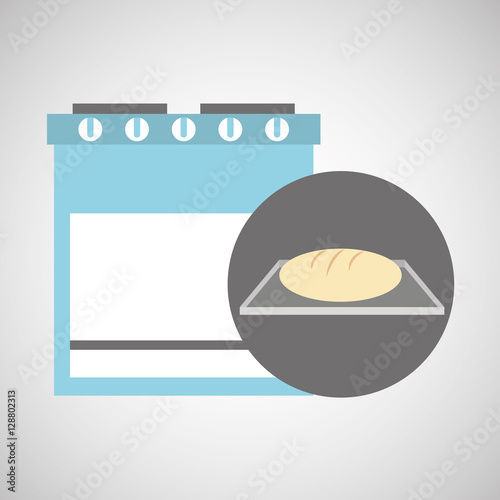 kitchen bakery concept bread tray vector illustration eps 10