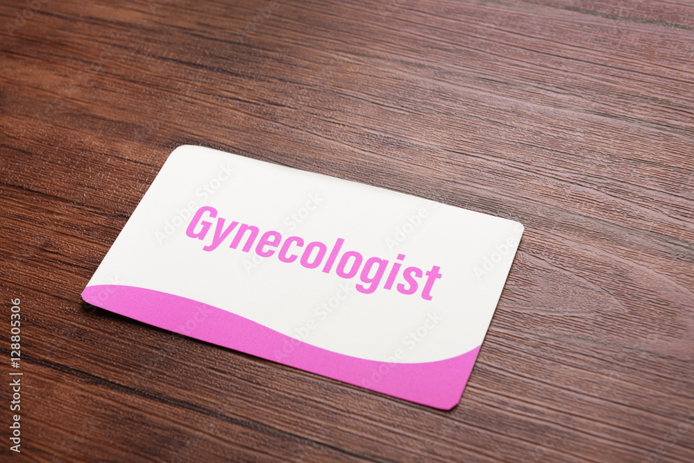 Medical service concept. Visiting card on wooden table Medical service concept. Visiting card on wooden table
