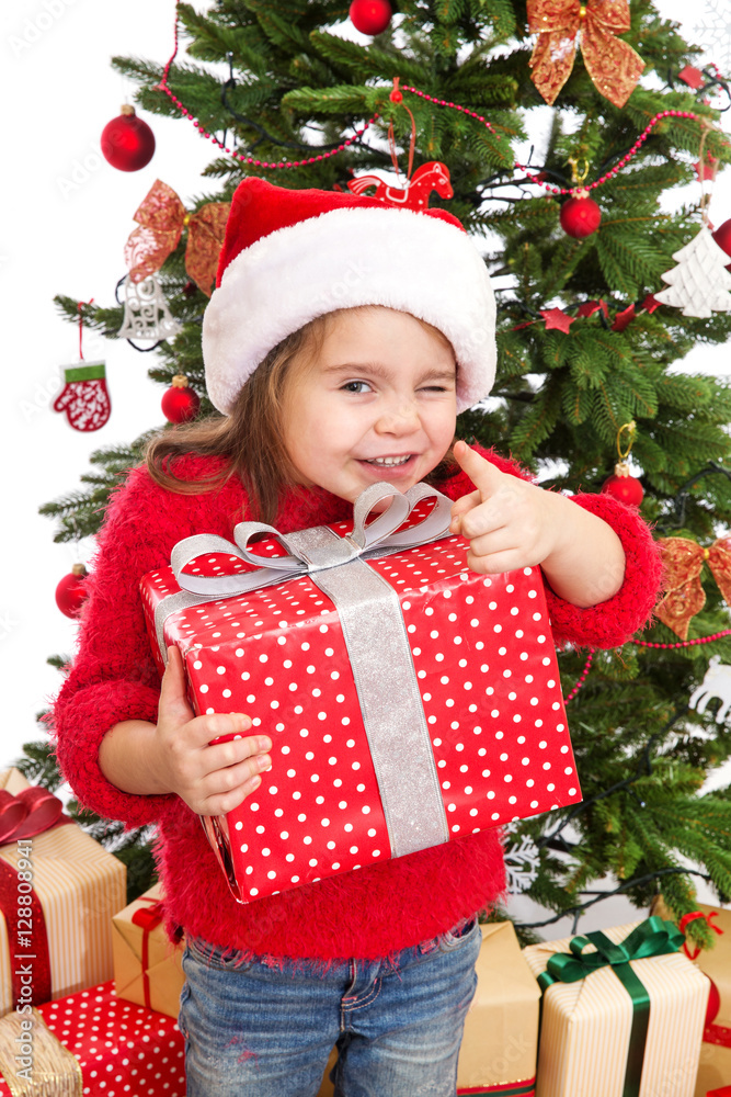Little girl in Christmas box