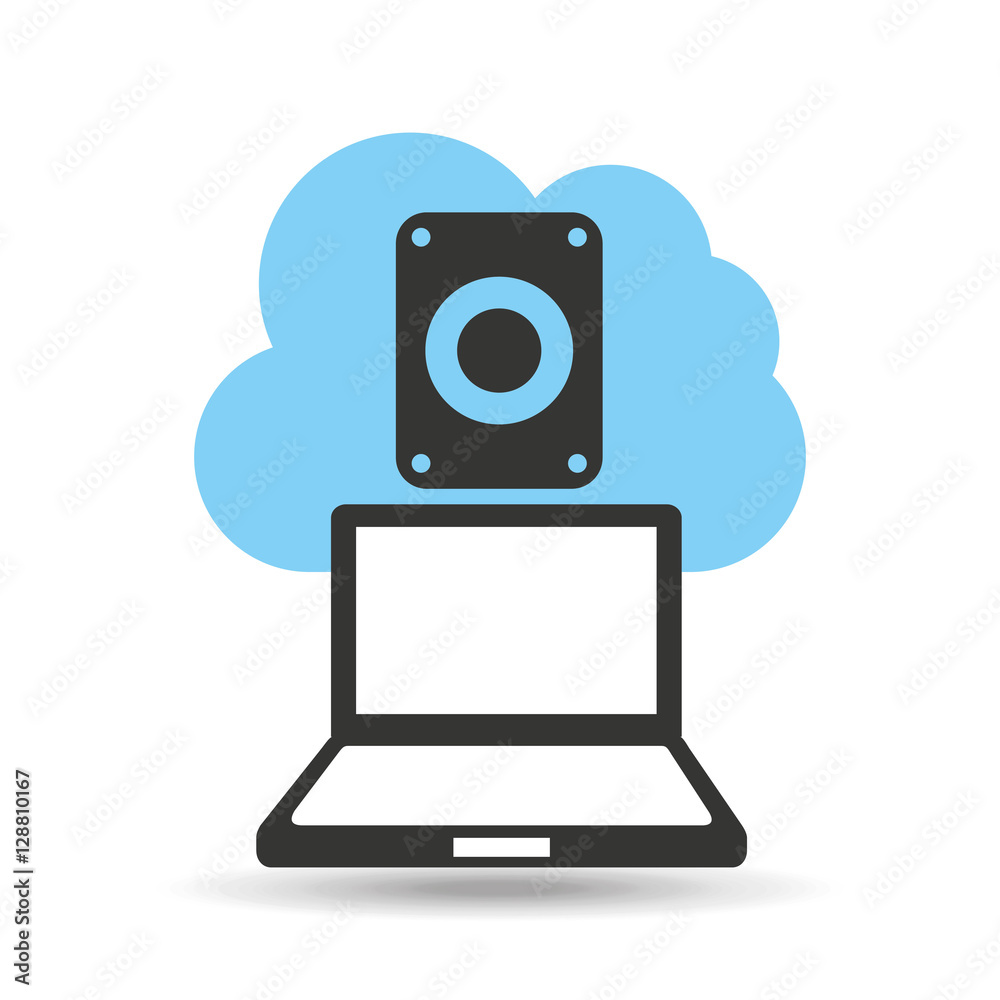 technology music cloud loudspeaker icon vector illustration eps 10 technology music cloud loudspeaker icon vector illustration eps 10