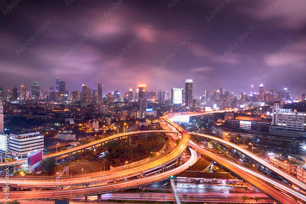 Bangkok city night view Thailand