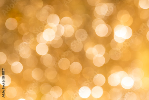 Gold blur abstract bokeh backgound