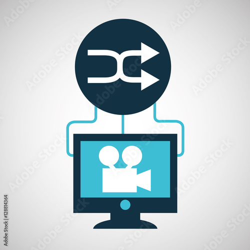 computer connection film interface concept vector illustration eps 10