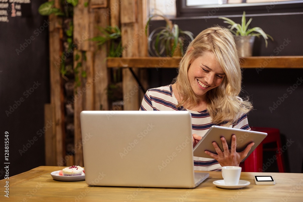 Business woman holding a tablet Business woman holding a tablet