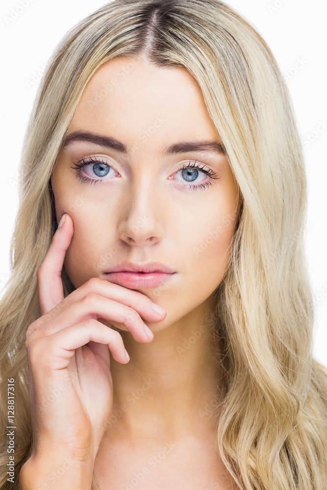 Beautiful woman posing with natural makeup Beautiful woman posing with natural makeup
