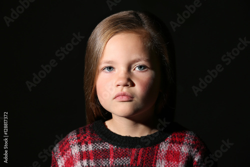 Portrait of cute little gir...