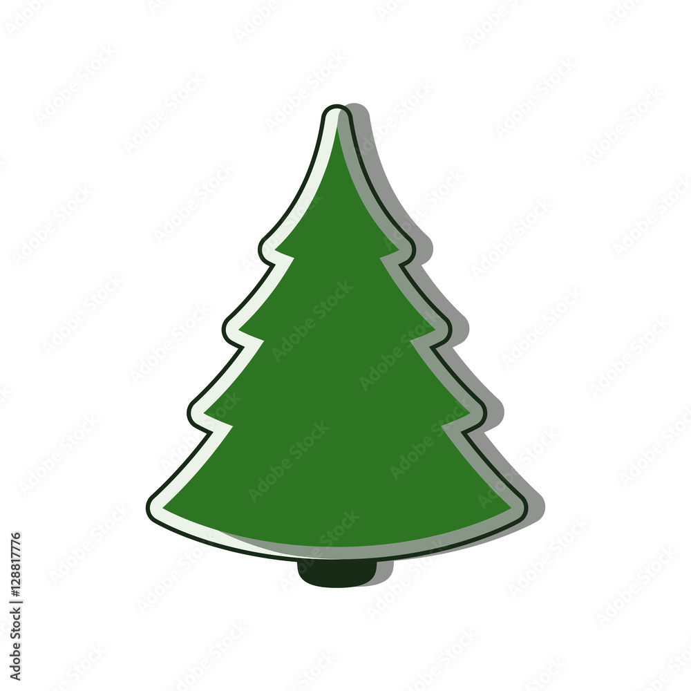 Christmas tree Icon flat vector new year Christmas tree Icon flat vector new year